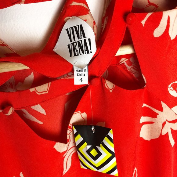 NWT! Viva Vena Chamberlan Dress - Orchid Print - Picture 5 of 6